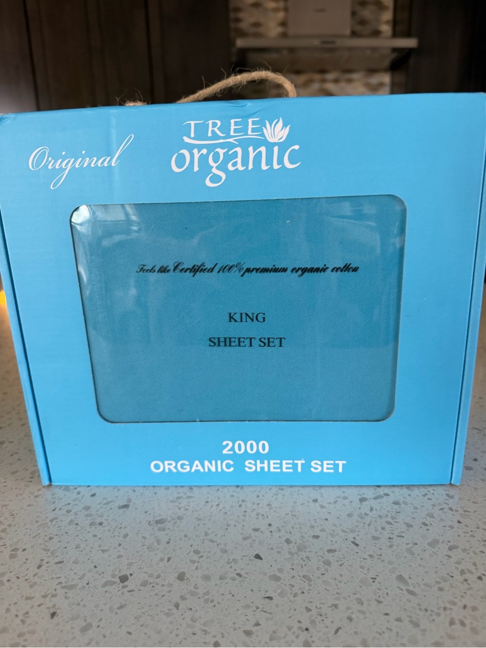 Tree Organic Original King Sheet Set in Blue - 2000